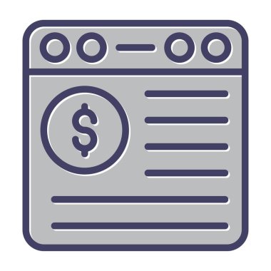 Web tarayıcı simgesi, vektör illüstrasyonu basit tasarım