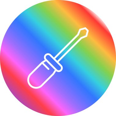 tornavida aracı simgesini, vektör çizim  