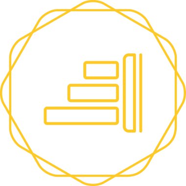 Web ve mobil için Sağ Hizalama simgesi, vektör illüstrasyonu