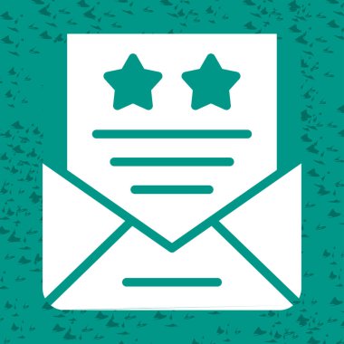 Bir harf simgesinin vektör illüstrasyonu 