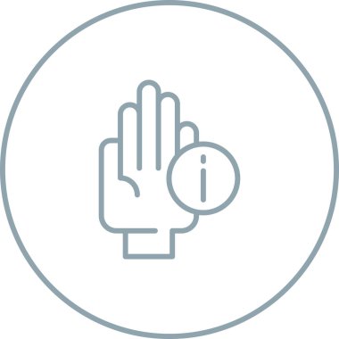 Bilgi el simgesi. vektör illüstrasyonu