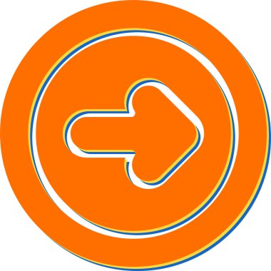 ok simgesi, web basit illüstrasyonu