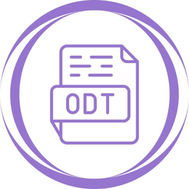 odt dosya biçimi simgesi, vektör illüstrasyonu
