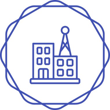 Radyo İstasyonu simgesi, vektör illüstrasyonu basit tasarım