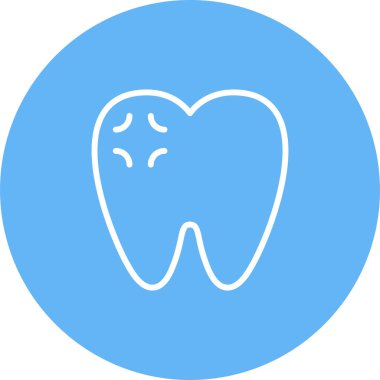 Diş Ağrısı web simgesi, basit illüstrasyon 