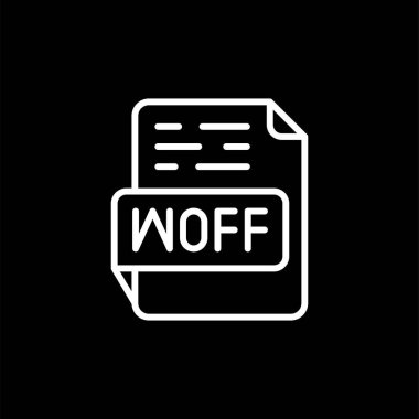 WOFF file format icon web simple illustration clipart