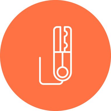 Zemin Clamp ağ simgesi vektör illüstrasyonu 