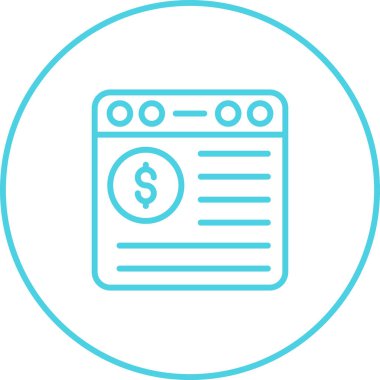 Web tarayıcı simgesi, vektör illüstrasyonu basit tasarım