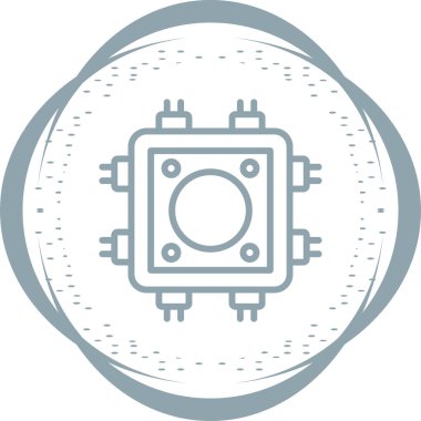 Kablo bezi. Web simgesi basit illüstrasyon