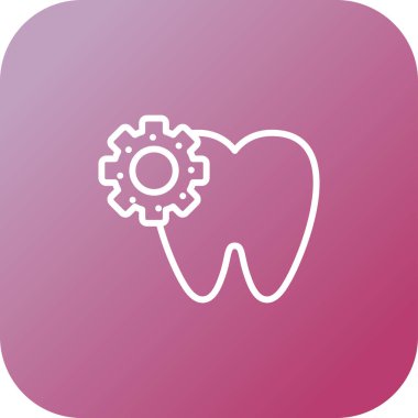 Diş sigortası. Web simgesi basit illüstrasyon