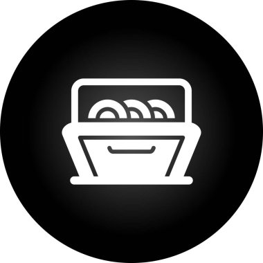 Bulaşık makinesi simge vektör çizim