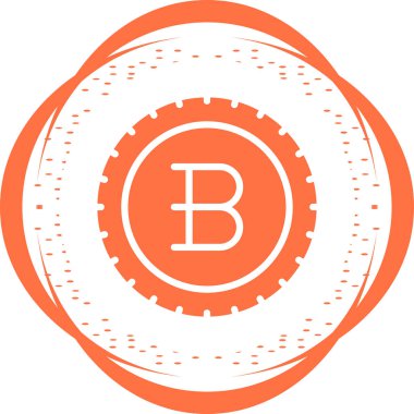 Bitcoin simgesi, vektör illüstrasyonu. Kripto para birimi sembolü 