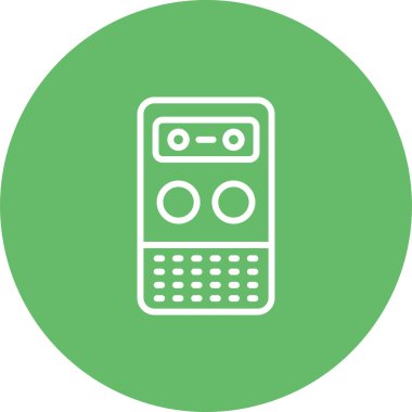 Masaüstü bilgisayar simgesi, vektör illüstrasyonu basit tasarım