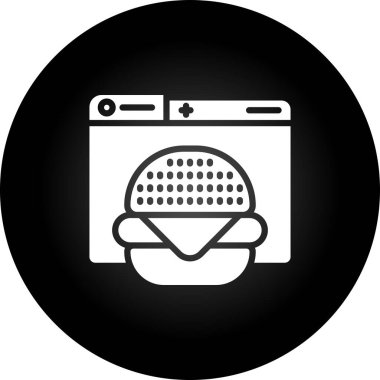 Fast Food simgesi, vektör illüstrasyonu 