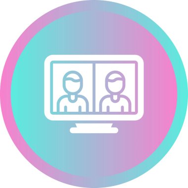 Telepresence simgesinin vektör illüstrasyonu 