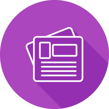 Gazete ikonu. Basit resimleme