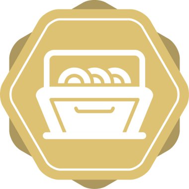 Bulaşık makinesi simge vektör çizim