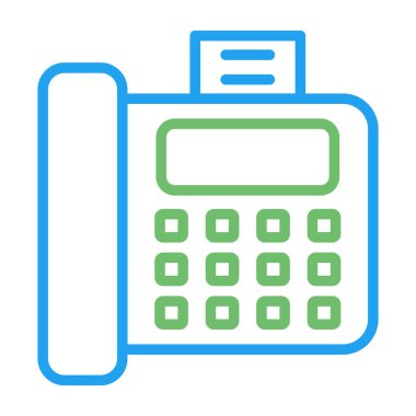 Faks Makinesi simgesi, vektör illüstrasyonu basit tasarım