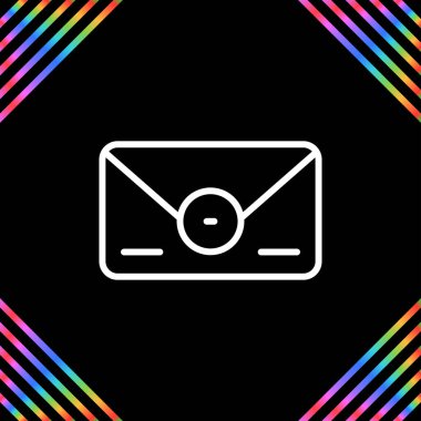 zarf simgesi, web basit illüstrasyon