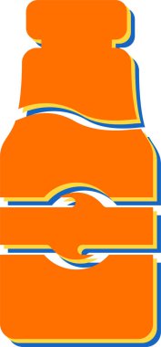 süt şişesi simgesi, vektör illüstrasyonu