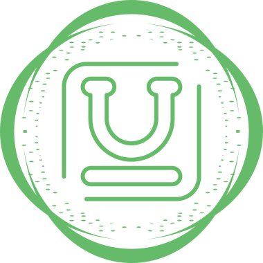 Altı çizili simge düz ve basit set tasarımı