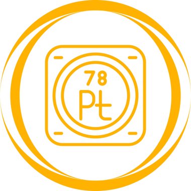 Platin kimyasal elementin web çizimi