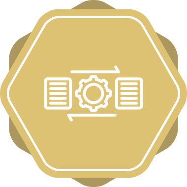 Dosya yönetimi simgesi, vektör illüstrasyonu