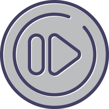 Sonraki Parça Çemberi simgesinin vektör çizimi