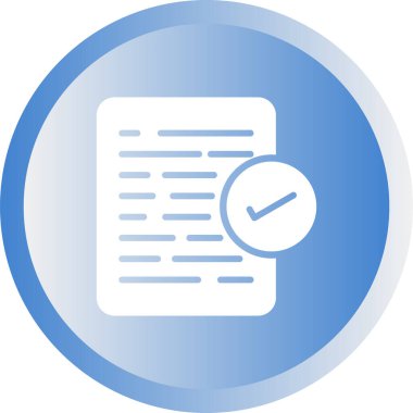 Belge Onayı simgesi, vektör illüstrasyonu 