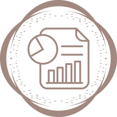 Analizler Düz simge, vektör raporla 