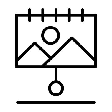 Tablo boyama simgesi, vektör illüstrasyonu