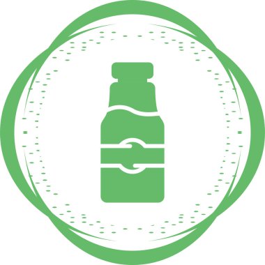 süt şişesi simgesi, vektör illüstrasyonu