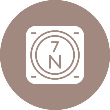 Nitrojen, N, kimyasal periyodik element simgesi. Periyodik tablonun kimyasal elementi