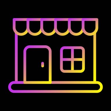mağaza web simgesi, basit vektör illüstrasyonu