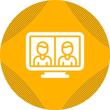 Telepresence simgesinin vektör illüstrasyonu 