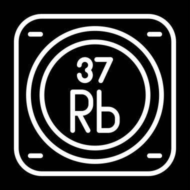 Periyodik tablonun metal kimyasal elementinin web illüstrasyonu