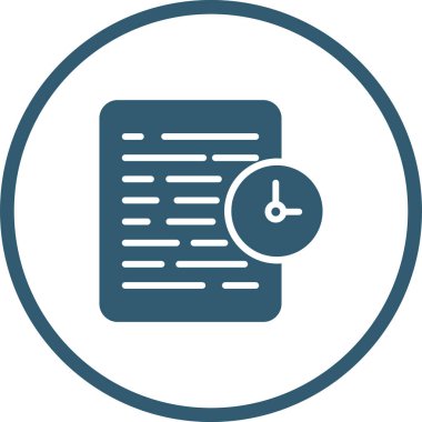 Belge Geçmişi ikon vektör illüstrasyonu