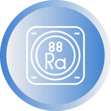 radyum kimyasal element simgesi web basit illüstrasyon