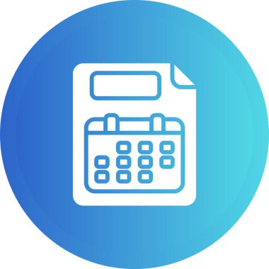 Takvim simgesi, vektör illüstrasyonu basit tasarım