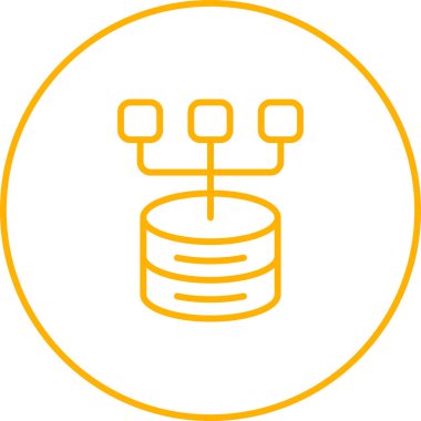 veritabanı. Web simgesi basit illüstrasyon 