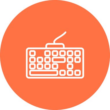 düz tasarım klavye vektör çizimi