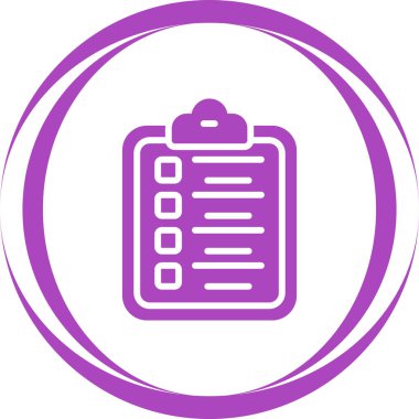 Pano kontrol listesi. Web simgesi basit illüstrasyon