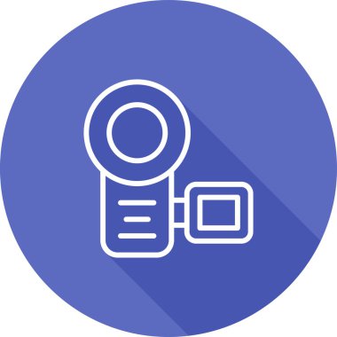video kamera simgesi, vektör illüstrasyonu  