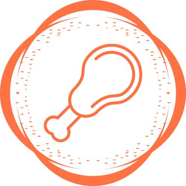 Tavuk simgesinin vektör illüstrasyonu 