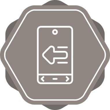 Sol oklu cep telefonu. Web simgesi vektör tasarımı