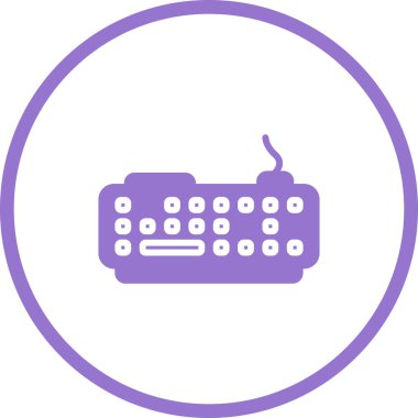 düz tasarım klavye vektör çizimi