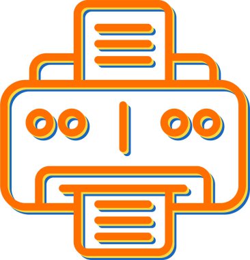 Office yazıcı simgesini, vektör çizim