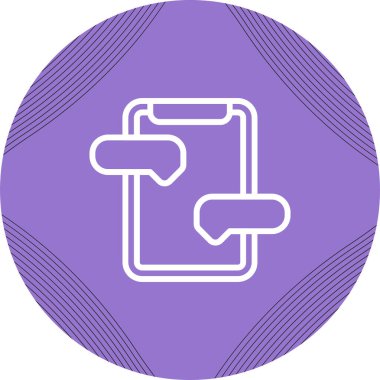 Mesaj Hizmeti Web simgesi vektör illüstrasyonu