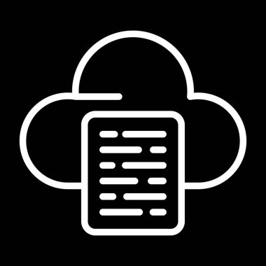 Bulut simgesi, vektör illüstrasyonu 