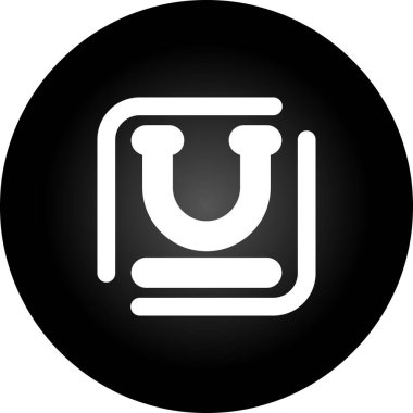 Altı çizili simge düz ve basit set tasarımı